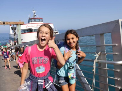 Two excited and happy campers at Catalina Sea Camp