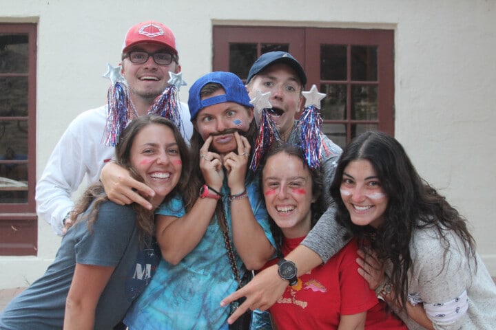 A group of summer camp counselors at Catalina Sea Camp